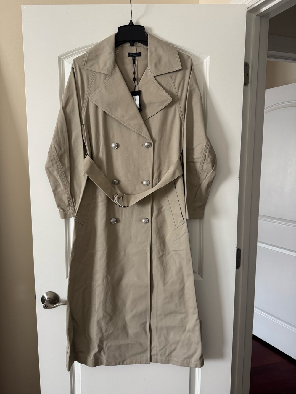 rag & bone Ginny Twill Trench Coat - Sandstone (XS) - Picture 5 of 10